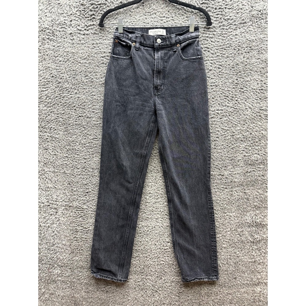Abercrombie & Fitch The 90s Straight Ultra High Rise Denim Jeans Womens Size 24